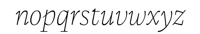 CalvinoTrial Thin Italic Font LOWERCASE