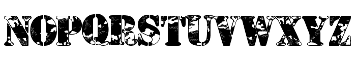 Camouflage Urban Font UPPERCASE