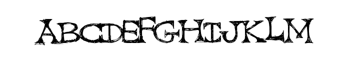 CapScratched Font LOWERCASE