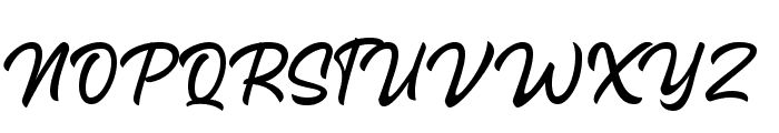 Capenhood HandLetter Free Font Regular Font UPPERCASE