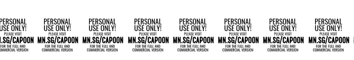 Capoon PERSONAL USE Black Italic Font OTHER CHARS