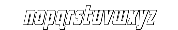 Captain Canaveral Outline Ital Font LOWERCASE