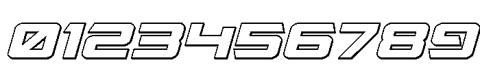 Captain Falcon 3D Italic Font OTHER CHARS