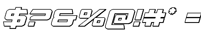 Captain Falcon 3D Italic Font OTHER CHARS