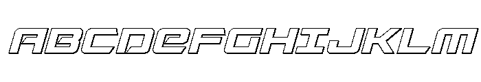 Captain Falcon 3D Italic Font UPPERCASE