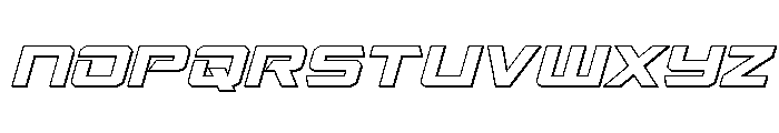 Captain Falcon 3D Italic Font UPPERCASE