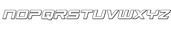 Captain Falcon 3D Italic Font LOWERCASE