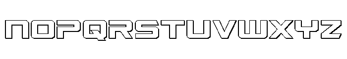Captain Falcon 3D Font LOWERCASE