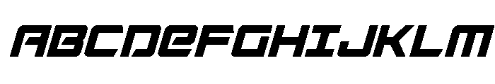 Captain Falcon Condensed Ital Font UPPERCASE