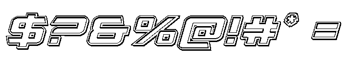Captain Falcon Engraved Italic Font OTHER CHARS