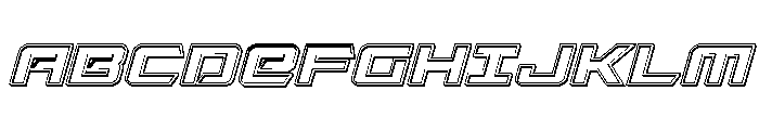 Captain Falcon Engraved Italic Font UPPERCASE