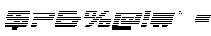 Captain Falcon Gradient Italic Font OTHER CHARS