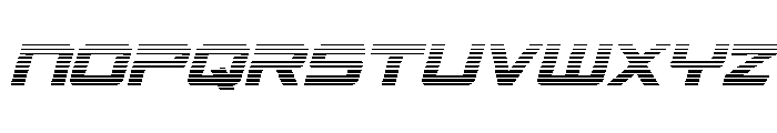 Captain Falcon Gradient Italic Font LOWERCASE