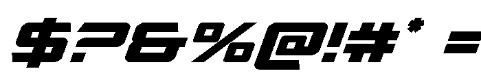 Captain Falcon Super-Italic Font OTHER CHARS
