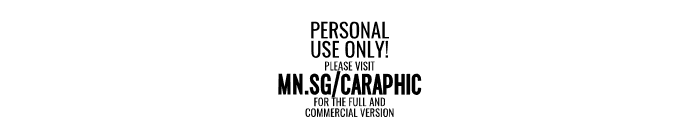 Caraphic Script PERSONAL USE Regular Font OTHER CHARS