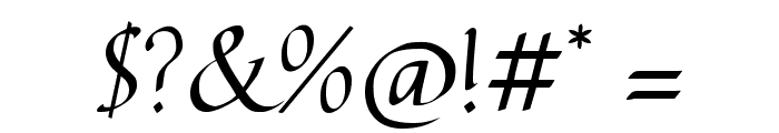 Carmenta Italic Font OTHER CHARS