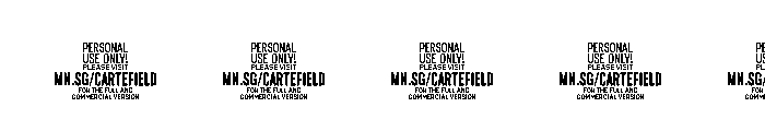 Cartefield PERSONAL USE Regular Font OTHER CHARS
