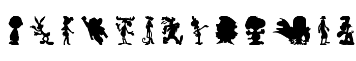 Cartoon Silhouettes Font UPPERCASE