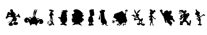 Cartoon Silhouettes Font LOWERCASE