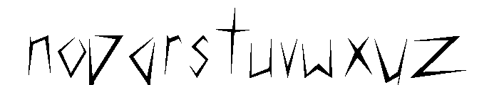 CarveItUp Font LOWERCASE