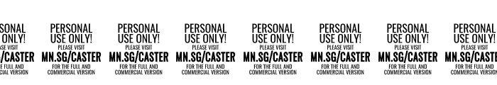 Caster PERSONAL USE ONLY Font OTHER CHARS