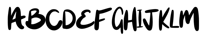Casual Cursive Regular Font UPPERCASE