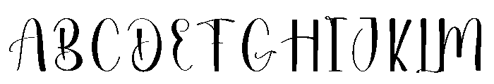 Casual Handwriting Font UPPERCASE