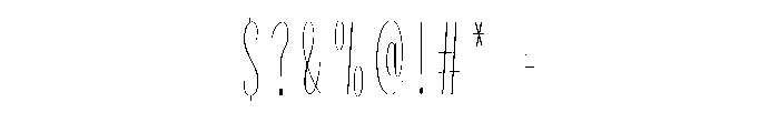 Casualty Font OTHER CHARS