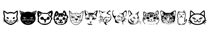 Cat Faces Font LOWERCASE