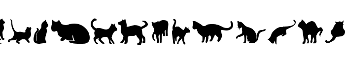 Cat Silhouettes Font UPPERCASE