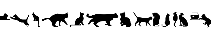 Cat Silhouettes Font LOWERCASE