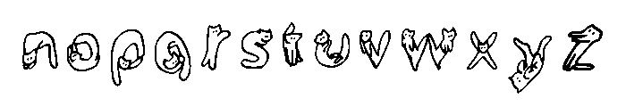 Catfont Regular Font LOWERCASE