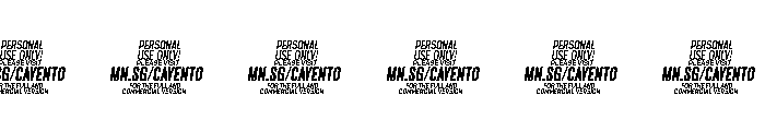 Cayento PERSONAL USE Italic Font OTHER CHARS