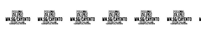 Cayento PERSONAL USE Narrow Font OTHER CHARS