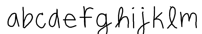 carlys handwriting Font LOWERCASE