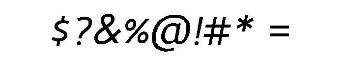 Cambay Devanagari Oblique Font OTHER CHARS