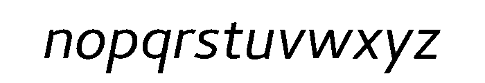 Cambay Devanagari Oblique Font LOWERCASE