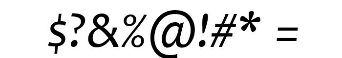 Candara Italic Font OTHER CHARS