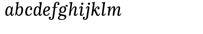 CA Normal Serif Italic Font LOWERCASE