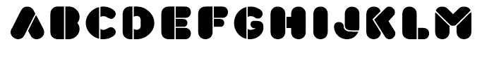 CA Wolkenfluff Stencil Font LOWERCASE