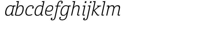 Cabrito Condensed Book Italic Font LOWERCASE