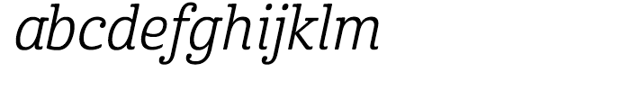 Cabrito Condensed Regular Italic Font LOWERCASE