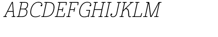Cabrito Condensed Thin Italic Font UPPERCASE