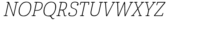 Cabrito Condensed Thin Italic Font UPPERCASE