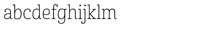 Cabrito Condensed Thin Font LOWERCASE