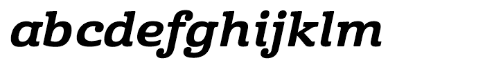 Cabrito Expanded Extra Bold Italic Font LOWERCASE