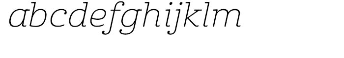 Cabrito Expanded Thin Italic Font LOWERCASE