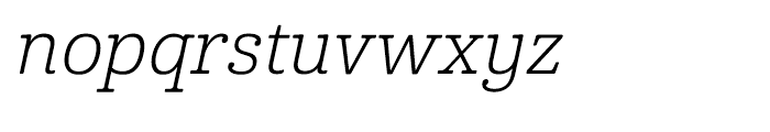 Cabrito Normal Book Italic Font LOWERCASE