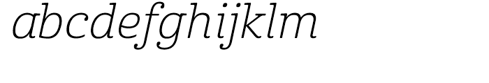 Cabrito Normal Light Italic Font LOWERCASE