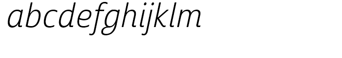 Cabrito Sans Condensed Book Italic Font LOWERCASE